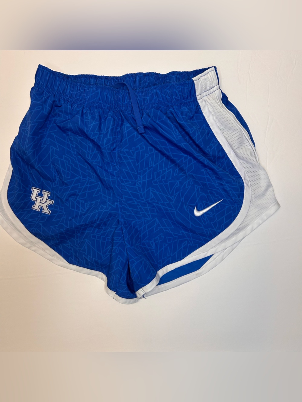 Nike Royal Blue Athletic Shorts with White Trim and University Logo